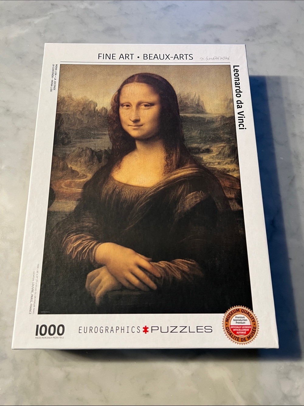 Eurographics puzzles. Fine art. Leonardo da Vinci Mona Lisa. 1000 pieces.